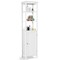Costway Bathroom Floor Storage Cabinet Freestanding Linen Tower W/ 3-Tier Shelf & Door